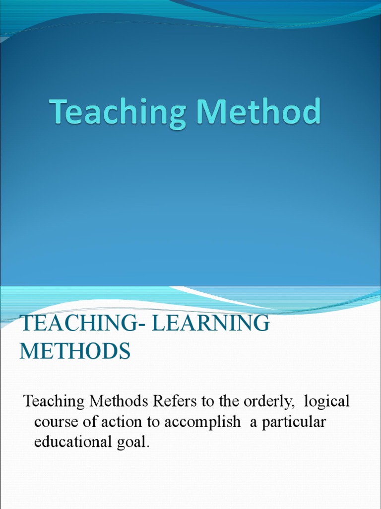 Teaching Methods PDF Lecture Teaching Method