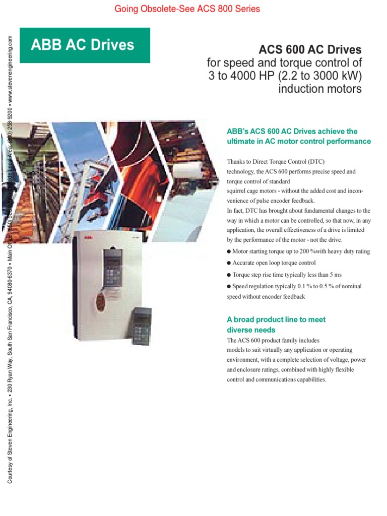 ABB ACS600 AC Drives PDF Electric Motor Alternating Current