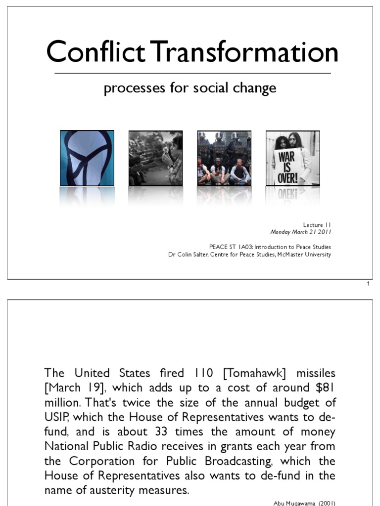 Understanding Conflict Transformation | PDF