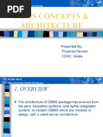 Dbms Concepts & Architecture: Presented By:-Priyanka Naveen CDAC, Noida