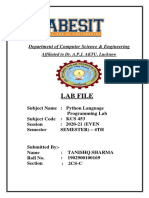 Lab File: Department of Computer Science & Engineering