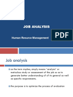 Job Analysis: Human Resurce Management