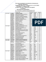 DCRUST Murthal B.Tech Date Sheet 2021