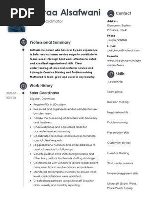 CV sample