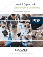 Qualifi Level 8 Diploma In: Strategic Management & Leadership