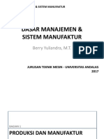 Dasar Manajemen & Sistem Manufaktur