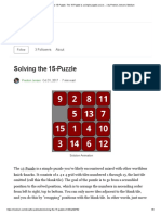 Solving The 15-Puzzle. The 15-Puzzle Is A Simple Puzzle You'Ve - by Preston Jensen - Medium