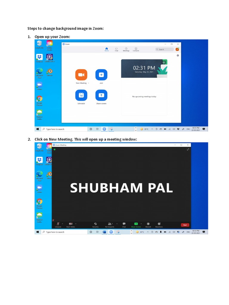 Zoom Background Change PDF