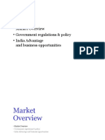 Market Overview - Government Regulations & Policy - India Advantage and Business Opportunities