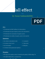 Hall Effect: by Pavani Vaddineedi (Z090)