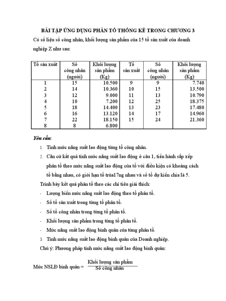 (123doc) Bai Tap Ung Dung Nguyen Ly Thong Ke | PDF