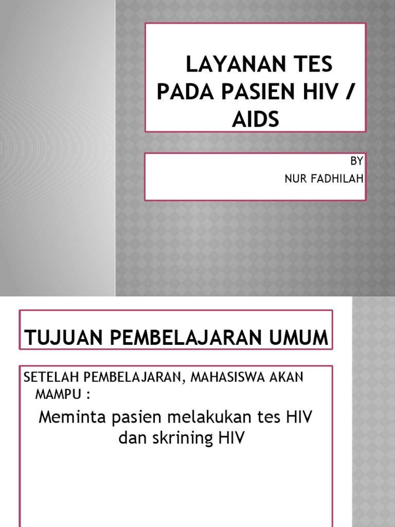 Layanan Tes Hiv | PDF | Kesehatan Holistik | Sains & Matematika