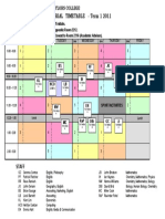 Tutorial Staff Timetable Term 1 2011