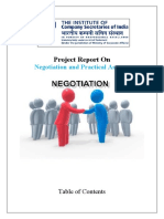 Project Report On Negotiation and Practical Aspects