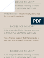 III. An Integrative Model: Working Memory: Wilder Penfield