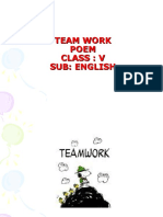 Team Work Poem Class: V Sub: English