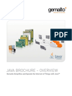 Java Brochure - Overview: Gemalto Simplifies and Speeds The Internet of Things With Java