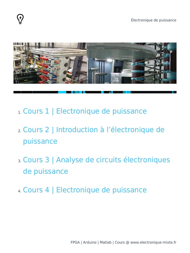 Cours d'Électronique de Puissance | PDF | Électronique de puissance ...