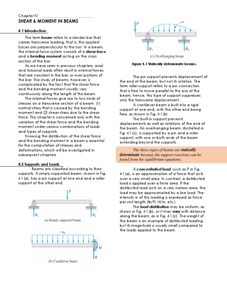 Shear and Moment Diagrams in Beams | PDF | Bending | Beam (Structure)