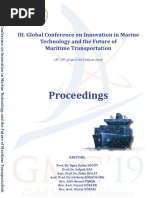 Proceedings: III. Global Conference On Innovation in Marine Technology and The Future of Maritime Transportation