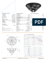 12" - 600 W - 98 DB - 8 Ohm: Nominal Specifications Technical Parameters Thiele & Small Parameters