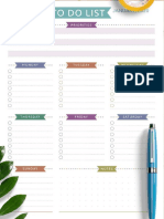 Printable Weekly Do List Casual Style Template