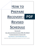 How to Prepare Recovery or Revised Schedule