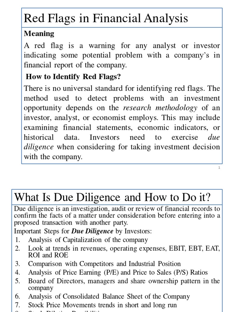 Identifying Red Flags in Finance | PDF | Audit | Financial Analyst