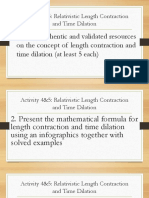 Activity 4&5: Relativistic Length Contraction and Time Dilation