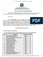 Homologação de concursos públicos para cargos técnico-administrativos na UFJF