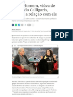 Maria Homem, viúva de Contardo Calligaris, lembra a relação com ele (07_04_2021) Folha