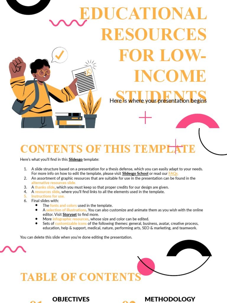 Educational Resources For Low-Income Students Thesis by Slidesgo | PDF | Planets | Solar System