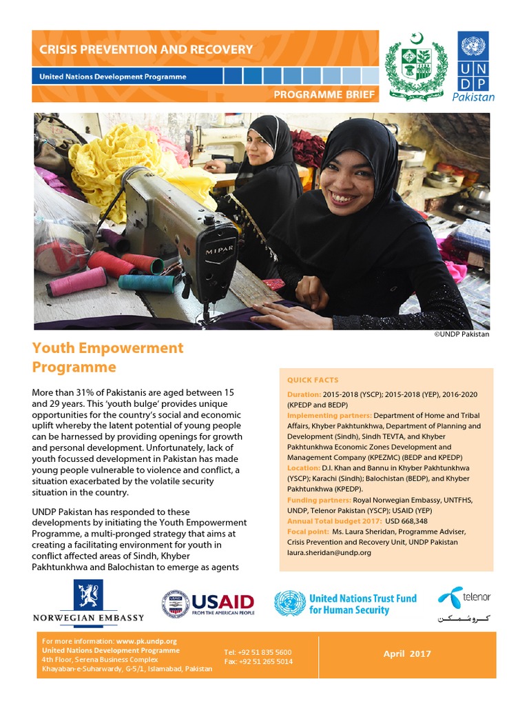 Project Brief - Youth Empowerment Programme | PDF | Khyber Pakhtunkhwa ...