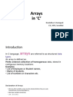 Arrays in C': Shashidhar G Koolagudi CSE, NITK, Surathkal