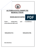 Arbitration and Conciliation Amentment Bill 2018