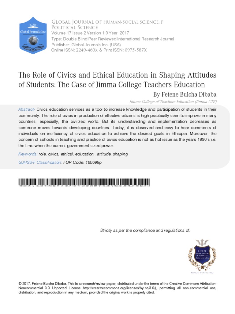 4 The Role of Civics | PDF | Citizenship | Civics