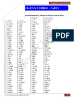 Pronunciation & Stress - Part 2: Tài liệu ôn thi tuyển sinh lớp 10