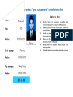 Name Muhammed Thanzeel Dep PSD Employee Duty: Jazan Project"grid Management"room Information
