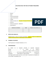 Modelo de Informe - Test de Actitudes Familiares