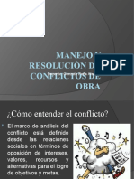 1. Manejo y resolución de Conflictos de obra