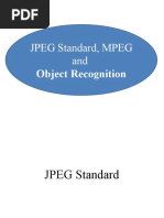 JPEG Standard, MPEG and Recognition 