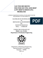 Selected Heuristic Algorithms For Solving Job Shop and Flow Shop Scheduling Problems