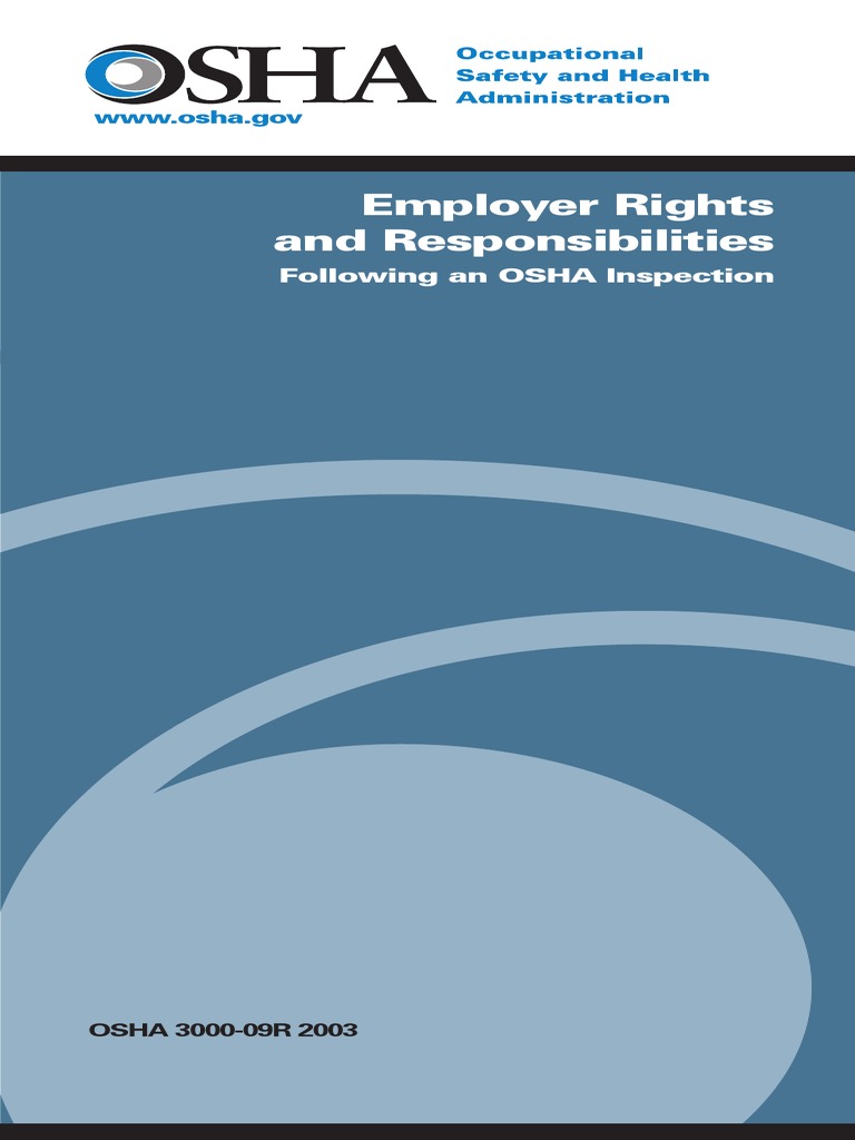 OSHA Inspection: Employer Rights Guide | PDF | Occupational Safety And ...