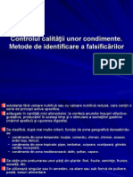 Controlul Calitatii Unor Condimente - Metode de Identificare A Falsificarilor