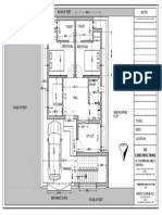 Dimensions and notes for residential building floor plan