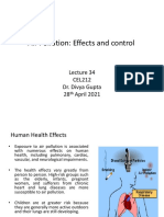 Air Pollution: Effects and Control: CEL212 Dr. Divya Gupta 28 April 2021