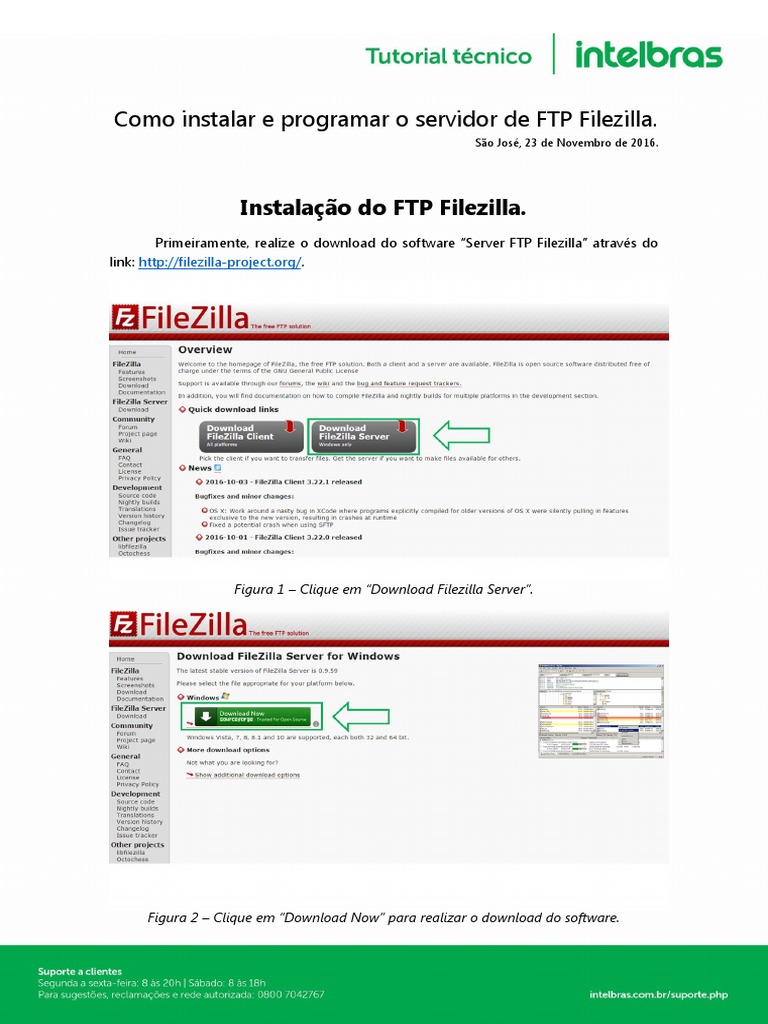 Instalação e Configuração do Filezilla | PDF | Protocolo de ...