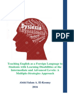 Teaching English As A Foreign Language To Students With Learning Disabilities at The Intermediate and Advanced Levels: A Multiple-Strategies Approach