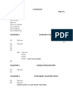 Title Certificate Acknowledgement Declaration List of Tables List of Figures List of Equations