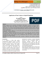 Application of Pont's Index To Gujrati Population